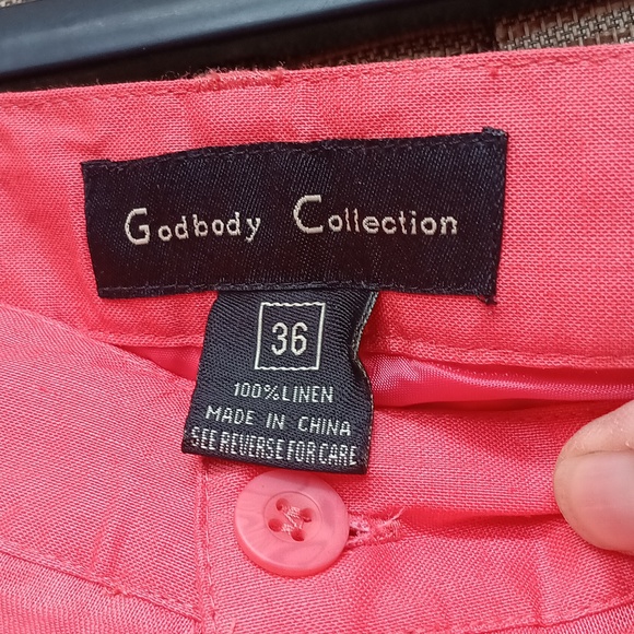 NWT Men's Coral Linen Trousers - Picture 2 of 5